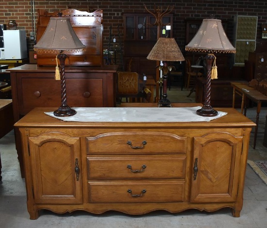 Vintage Bernhardt Oak Sideboard