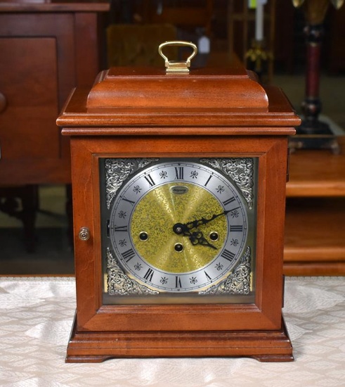 Vintage Ridgeway Shelf Clock with Franz Hermle Balance Wheel Movement, Westminster Chime