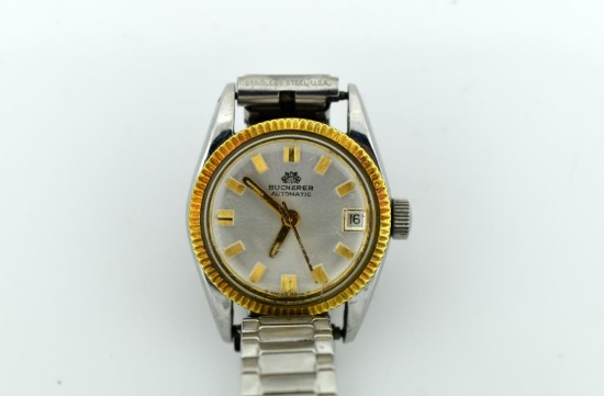 Fine Ladies Bucherer Stainless Steel Case Waterproof Swiss Made Wristwatch, Automatic Movement