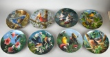 Lot of Eight Knowles Fine China “Birds of Your Garden” Plates with C of As & Boxes