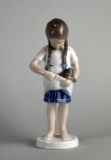 B&G Girl Cradling Kitten 6.5” Figurine, Denmark