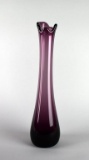 Amethyst 14.5” Swung Glass Vase