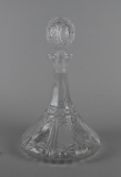 Clear Pressed Glass 11.5” Spirit Decanter