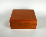 Walnut 9” Square Box with Hinged Lid