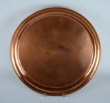 “WB” Round 14.5” Solid Copper Tray