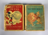 Disney Hardback Copies of “Mickey Sees the USA” & “Donald Duck Sees South America”, 1940s