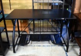 Contemporary Origami Brand Folding Black Computer / Gaming Desk, Metal & Laminate