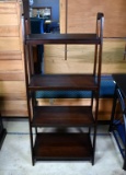 Contemporary Dark Stained Wood Bookshelf