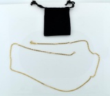 18K Gold 24” Chain Necklace, Italy