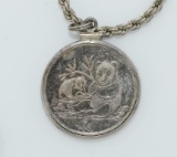¼ Troy Oz. Fine Silver Medallion on Sterling Silver 22” Chain Necklace