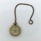 Vintage Helbros Antimagnetic 10K Rolled Gold Plate Pocket Watch with Chain