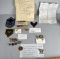 Collection of Military Medals, Pins and Badges from a Deceased Marine