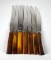 Set of Seven Vintage E. Parker & Sons, Stainless Steel Blade Steak Knives, Sheffield England