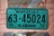 1972 Alabama Heart of Dixie Green License Plate