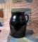 Antique Southern Stoneware Pitcher w/ Dark Albany Slip Glaze, Strap Handle