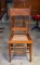 Antique Side Chair with Caned Seat and Pressed Bow Design in Top Rail (Lots 44 & 57 Match)