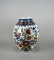 Multichrome Floral 10.5” H Delft Vase, Holland