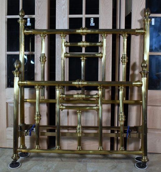 Antique Brass Bed Headboard and Footboard