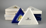 Nine Swarovski/Austrian Fine Crystal Holiday Ornaments with Boxes
