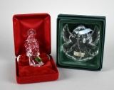 Two Waterford Crystal Christmas Ornaments, Ireland