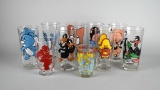 Collection of 1970s Pepsi Warner Bros / MGM / P.A.T. Ward Comics Collector Glasses