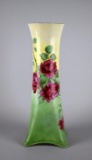 Antique H & Co Selb Bavaria Porcelain 15” Hand Painted Vase