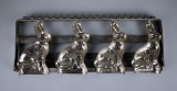 Antique Four Seated Bunnies Chocolate Mold