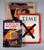 Lot Vtg. Magazines: Rolling Stone ( Jan 22 1981), Popular Mechanics (Nov 1936) & Time (Aug 20, 1945)