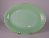 Vintage Fire King Jane Ray Jadeite 12” Oval Serving Tray