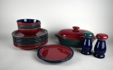 Lot of Denby “Harlequin” Stoneware Sixteen Dish Set