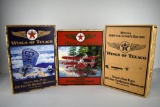 Three Wings of Texaco Collectors Model Airplanes Banks with Boxes