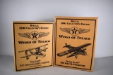 Two Wings of Texaco Collectors Model Airplanes Banks with Boxes