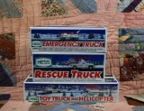 Hess 1996 Emergency Truck, 1994 Rescue Truck, & 1995 Toy Truck and Helicopter