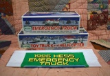 Hess 1996 Emergency Truck w/ Bag & 1995 Toy Truck and Helicopter