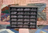 Metal & Plastic 24 Drawer Storage Case w/ Lions Club Collector Pins