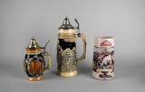 Lot of Three Ceramart & W. German Collector's Steins