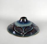 Bill Campbell Studio Art Pottery Flat Oil Lamp Base, Pennsylvania