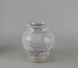 Dover Pottery Pale Blue & White Vase, North Carolina 1991