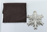 Gorham Sterling Silver 1978 Snowflake Christmas Ornament with Silver Cloth Bag
