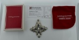 Reed & Barton Sterling Silver 1987 Christmas Ornament with Silver Cloth Bag & Box