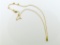 18K Gold 20” Chain with 14K Gold and Peridot Pendant