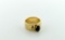 14K Gold Black Onyx and Pearl Ring, Size 5