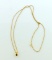 14K Gold 18” Chain Necklace with 14K Gold and Tanzanite Pendant