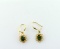 Pair of 14K and Jade Earrings