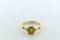 14K Gold, Peridot and Diamond Ring, Size 6.75