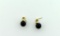 14K Gold and Black Onyx Ball Earrings