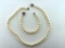 Matching 18” Cultured Pearl Necklace and 8” Cultured Pearl Bracelet, Sterling Clasps