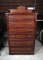 Antique Late 19th C. Eastlake Walnut Tall Chest