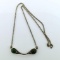 Sterling Silver & Nephrite Jade Horse's Bit Pendant on 16' Sterling Silver  Chain