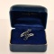 Sterling Silver and Blue Sapphire Ring, Size 6.5